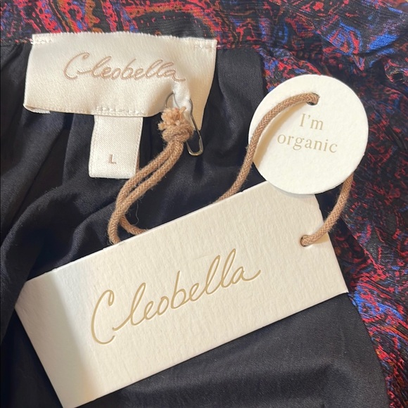 Cleobella Nicolette Midi Dress  Retrograde Paisley Purple Multi  Chiffon Size L - Picture 5 of 15